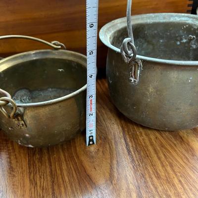 Rustic Decor Lot - Wood, Cast Iron, Brass