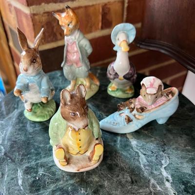 C. 1940's 1950's Beatric Potter Figurine Lot