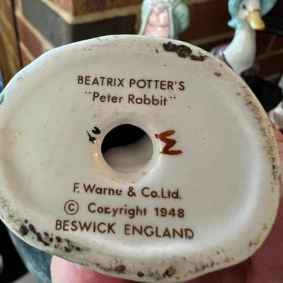 C. 1940's 1950's Beatric Potter Figurine Lot