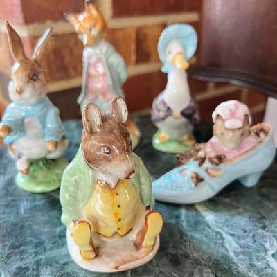 C. 1940's 1950's Beatric Potter Figurine Lot