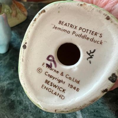 C. 1940's 1950's Beatric Potter Figurine Lot