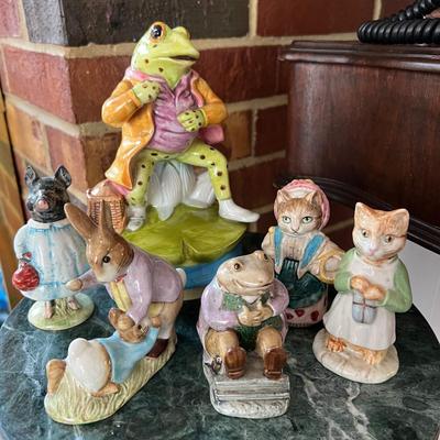 Beatrix Potter Lot c. 1970's - 5 Figurines + Music Box