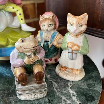 Beatrix Potter Lot c. 1970's - 5 Figurines + Music Box
