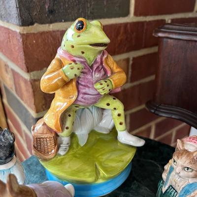 Beatrix Potter Lot c. 1970's - 5 Figurines + Music Box