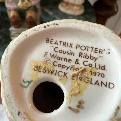 Beatrix Potter Lot c. 1970's - 5 Figurines + Music Box