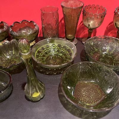 Large lot- Green Glass