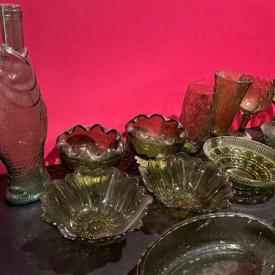 Large lot- Green Glass