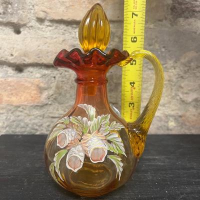 Sale Photo Thumbnail #331: Stunning amberina cruet, #1370 of 2500, signed - box and certificate
