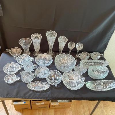 Cut & Etched Crystal w/ Starbursts, Rose, Birds & More (LR-SS)