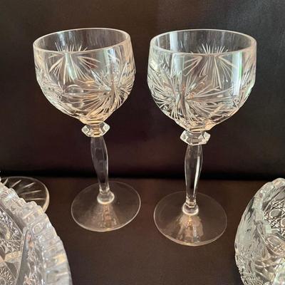 Cut & Etched Crystal w/ Starbursts, Rose, Birds & More (LR-SS)