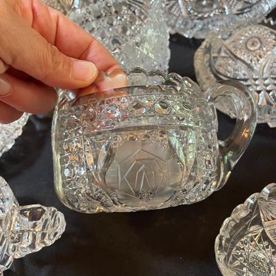 Cut & Etched Crystal w/ Starbursts, Rose, Birds & More (LR-SS)