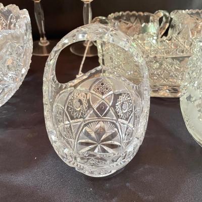 Cut & Etched Crystal w/ Starbursts, Rose, Birds & More (LR-SS)