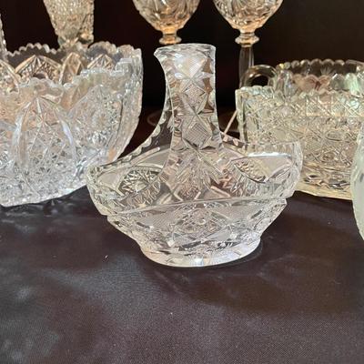 Cut & Etched Crystal w/ Starbursts, Rose, Birds & More (LR-SS)