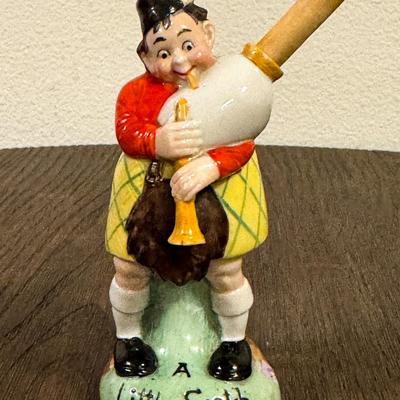 Vintage Schafer & Vater Scotsman Bagpipe Flask – Made in Germany