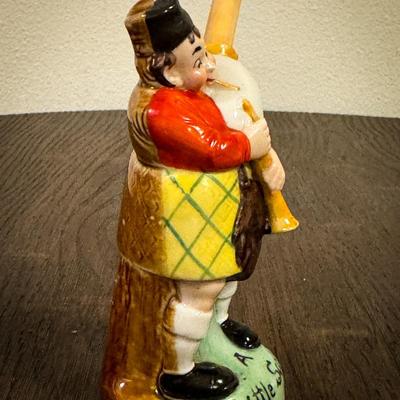 Vintage Schafer & Vater Scotsman Bagpipe Flask – Made in Germany