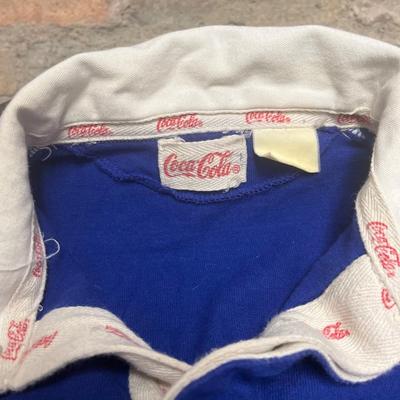 Sale Photo Thumbnail #360: Vintage Coke branded pullover and 52 x 60 plush throw