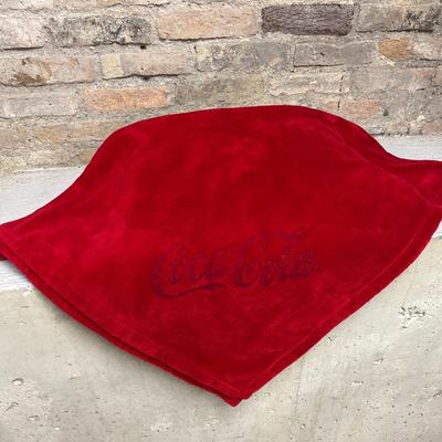 Sale Photo Thumbnail #361: Vintage Coke branded pullover and 52 x 60 plush throw