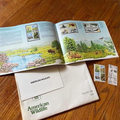 Sale Photo Thumbnail #59: American wildlife book on stamps and original packaging also included are stamps.