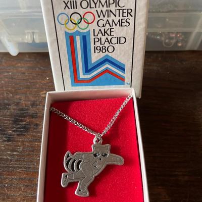 Sale Photo Thumbnail #63: Olympic collectible pendant pewter 
Engraved 1980