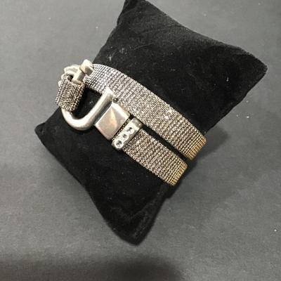 Pretty two toned silver and gold wrap bracelet