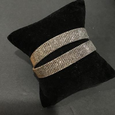 Pretty two toned silver and gold wrap bracelet