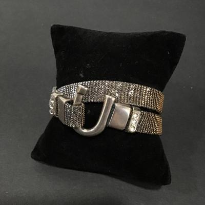 Pretty two toned silver and gold wrap bracelet