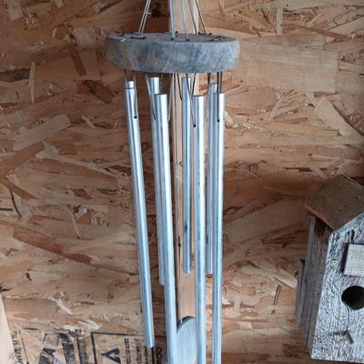 Rustic Garden Décor Lot – Birdhouses, Wind Chimes, and Yard Ornaments