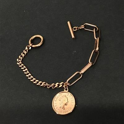 Vintage Gold, toned toggle bracelet