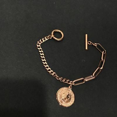 Vintage Gold, toned toggle bracelet