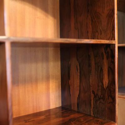 ROMWEBER Rosewood Two Piece Secretary Desk & Bookshelf