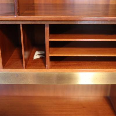 ROMWEBER Rosewood Two Piece Secretary Desk & Bookshelf