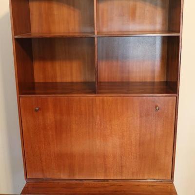 ROMWEBER Rosewood Two Piece Secretary Desk & Bookshelf