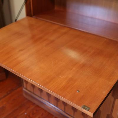 ROMWEBER Rosewood Two Piece Secretary Desk & Bookshelf