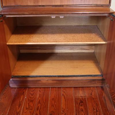 ROMWEBER Rosewood Two Piece Secretary Desk & Bookshelf