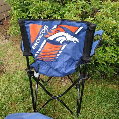 Pair of Denver Broncos Folding Tailgate Chairs with Carry Bags