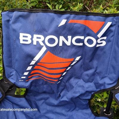 Pair of Denver Broncos Folding Tailgate Chairs with Carry Bags