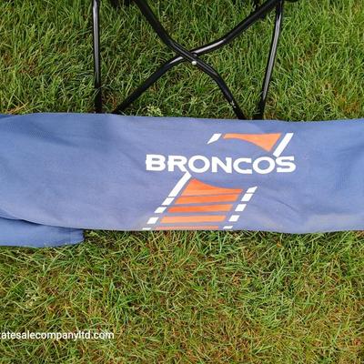 Pair of Denver Broncos Folding Tailgate Chairs with Carry Bags