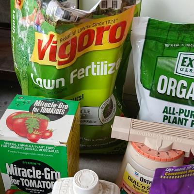 Large Garden Care Lot – Fertilizers, Plant Food, Bone Meal, & Pest Control