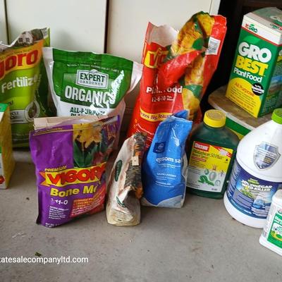 Large Garden Care Lot – Fertilizers, Plant Food, Bone Meal, & Pest Control
