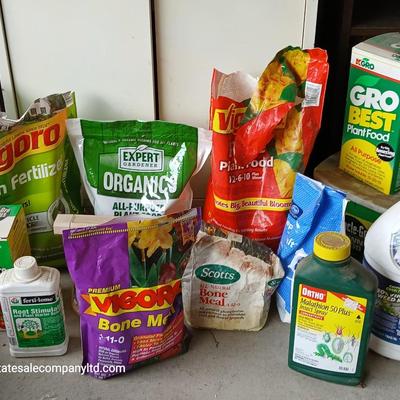 Large Garden Care Lot – Fertilizers, Plant Food, Bone Meal, & Pest Control