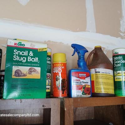 Garden Chemical Cabinet Lot – Pest Control, Lawn Care & Storage Cabinets Included