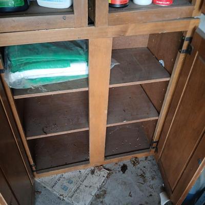 Garden Chemical Cabinet Lot – Pest Control, Lawn Care & Storage Cabinets Included