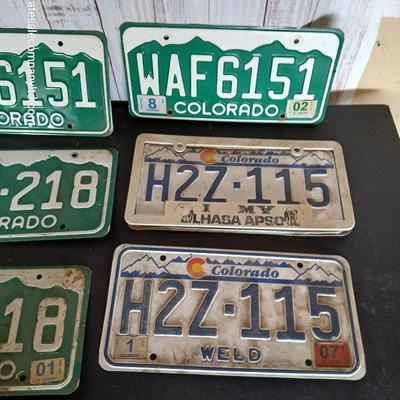 Lot of 10 License Plates – Colorado & Oregon Mixed Years