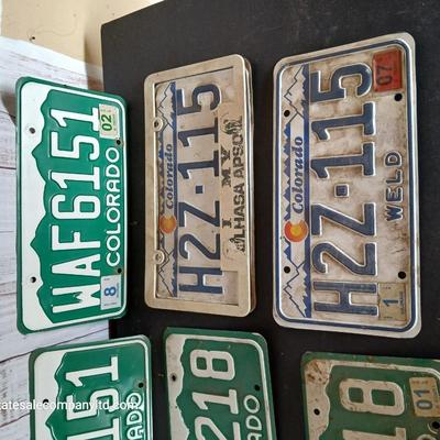 Lot of 10 License Plates – Colorado & Oregon Mixed Years
