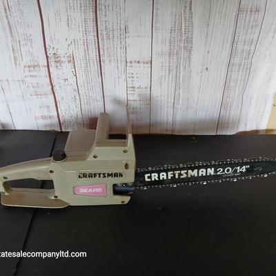 Vintage Craftsman Electric Chainsaw – 14" Bar, Model 2.0