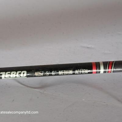 Lot of 2 Spincast Rod & Reel Combos – Zebco 4057 + Shakespeare 200