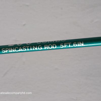 Lot of 2 Spincast Rod & Reel Combos – Zebco 4057 + Shakespeare 200