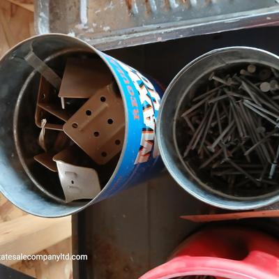 Garage Utility Lot – Metal Shelving Unit with Painting & Hardware Project Supplies