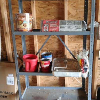Garage Utility Lot – Metal Shelving Unit with Painting & Hardware Project Supplies