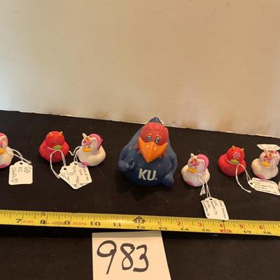 Rubber Jayhawks and Ducks